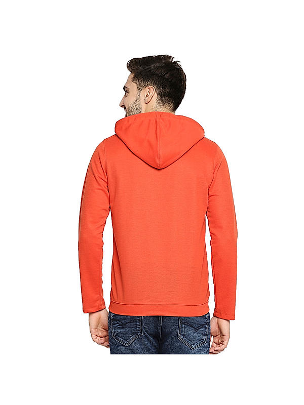 Killer Orange Slim Fit Hooded Neck Solid T-Shirts