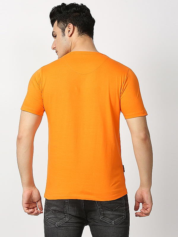 Killer Orange Round Neck Printed T-Shirts