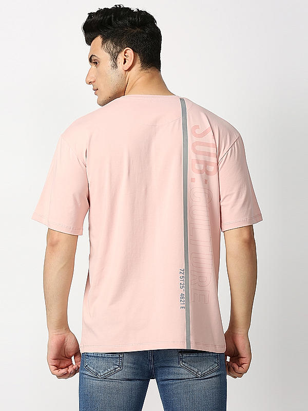 Killer Pink Round Neck Printed T-Shirts