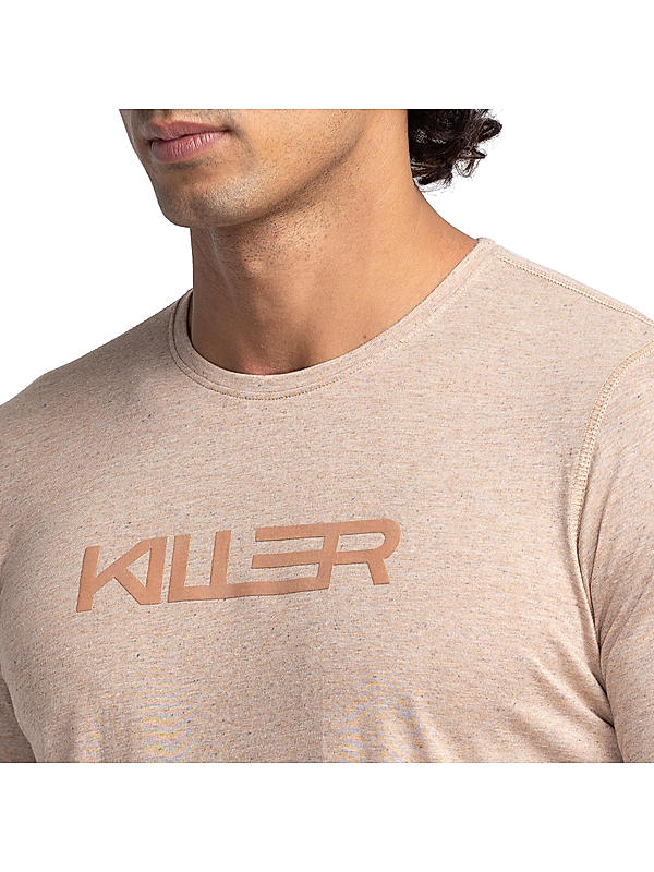 Killer Pink Slim Fit Round Neck Solid T-Shirts