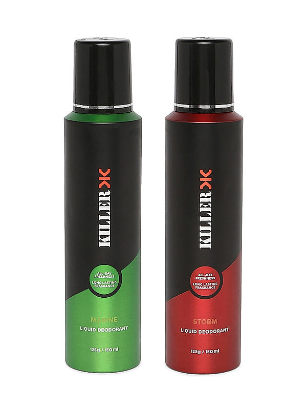 Killer Pack Of 2 liquid Deodorant Set ( 300 ml )