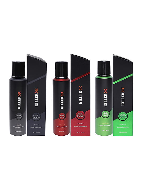 Killer Pack Of 3 Liquid Deodorant Set ( 450 ml )