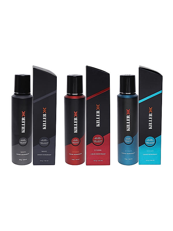 Killer Pack Of 3 Liquid Deodorant Set ( 450 ml )