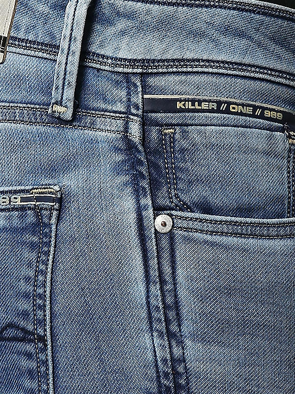 Killer Blue Solid Slim Fit Jeans
