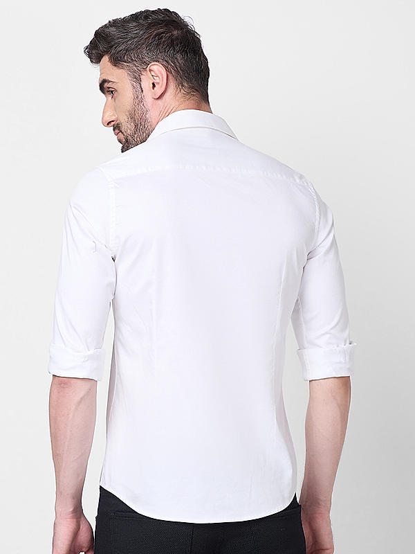 Killer Men White Slim Fit Solid Shirts