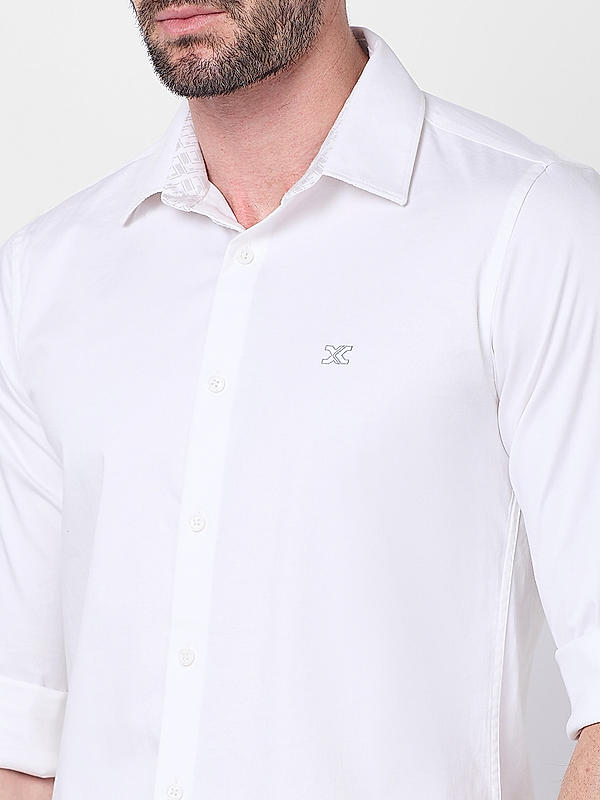 Killer Men White Slim Fit Solid Shirts