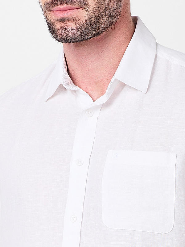 Killer Men White Slim Fit Solid Shirts