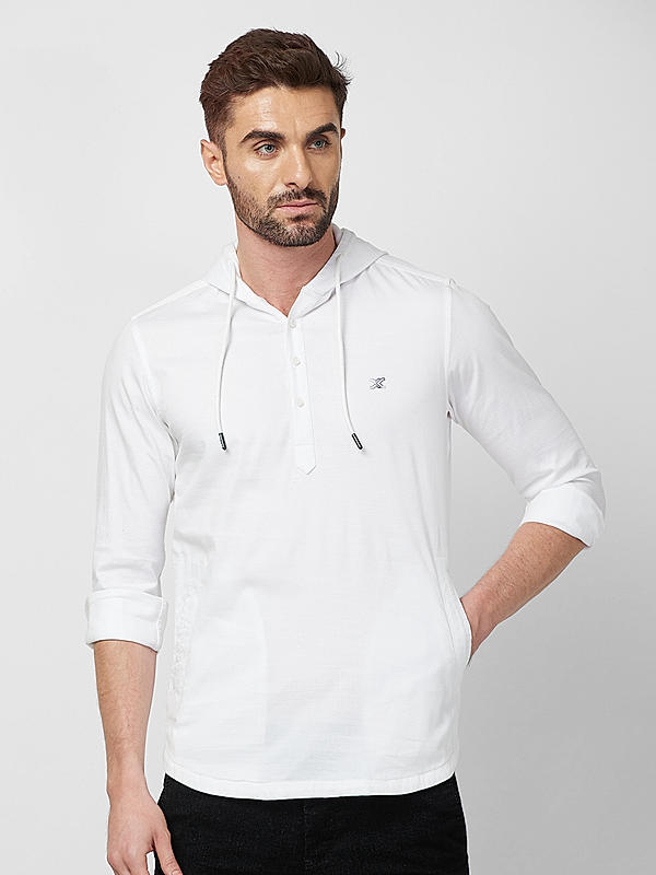 Killer Men White Slim Fit Solid Shirts