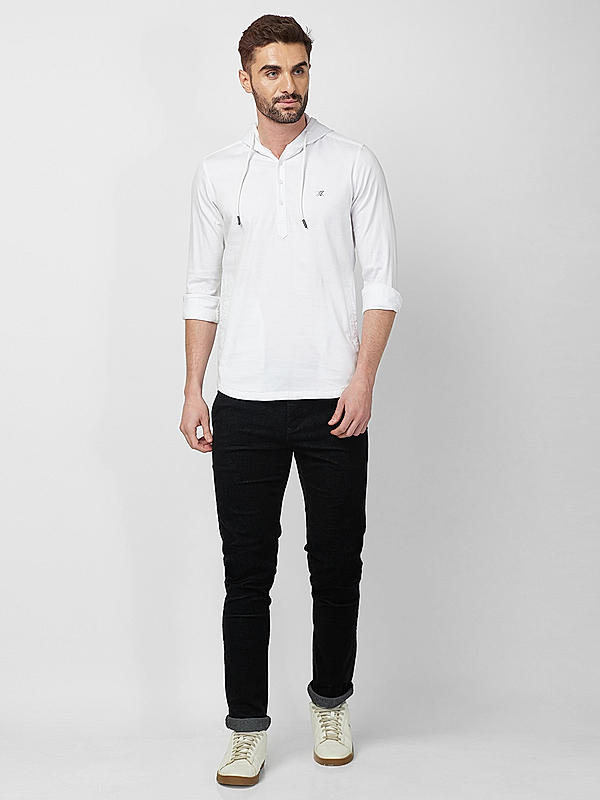 Killer Men White Slim Fit Solid Shirts