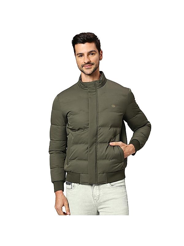 Killer Men Olive Regular Fit Solid Jackets