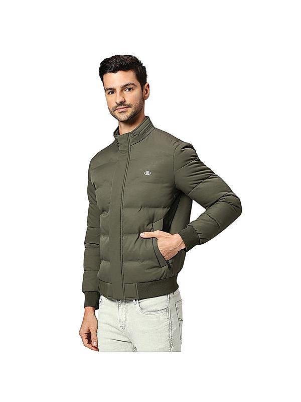 Killer Men Olive Regular Fit Solid Jackets