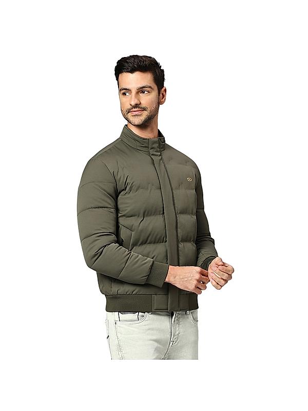 Killer Men Olive Regular Fit Solid Jackets