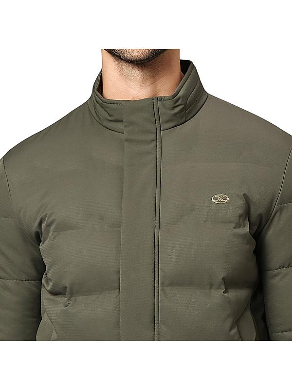 Killer Men Olive Regular Fit Solid Jackets