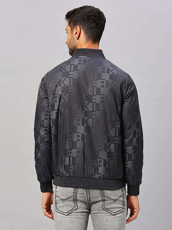 Killer Men Black Regular Fit Printed Jackets