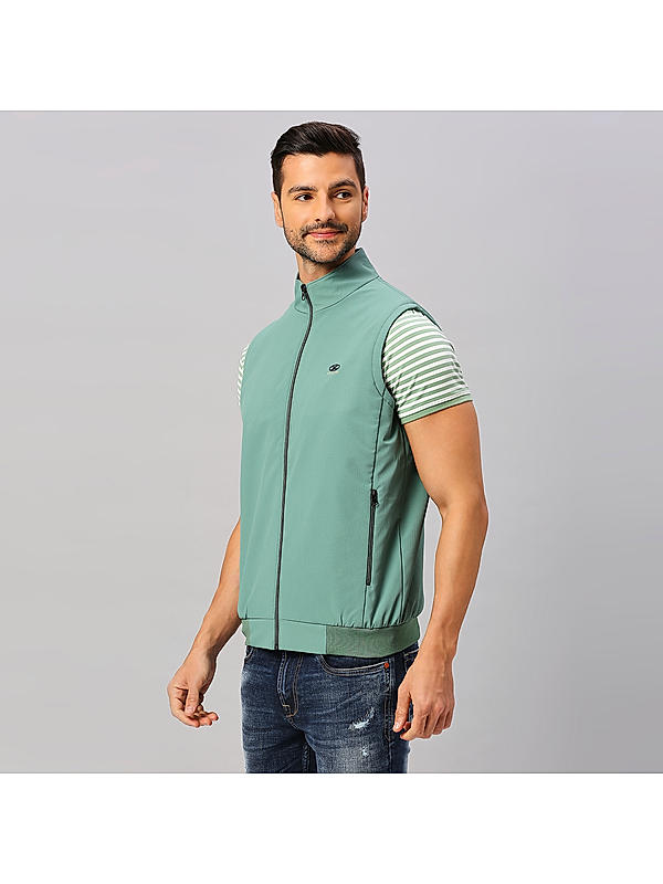 Killer Men Green Regular Fit Solid Jackets