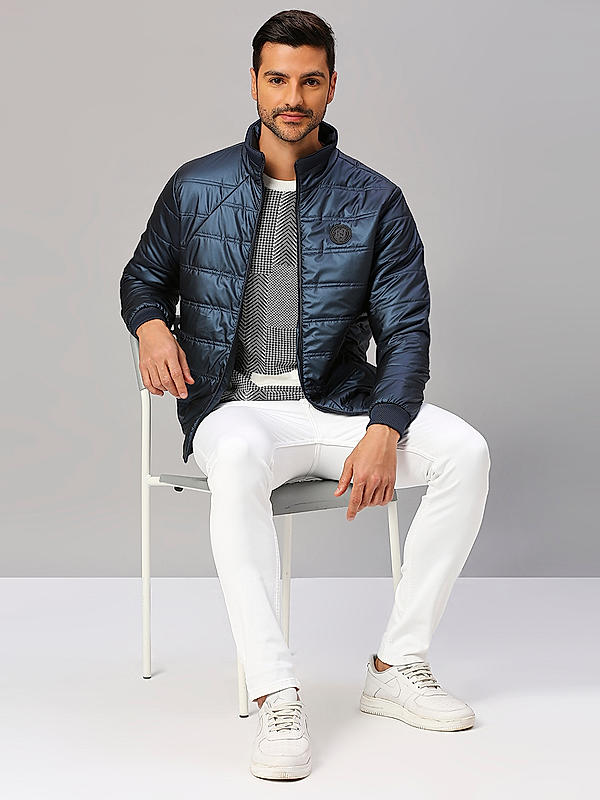 Killer Men Navy Regular Fit Solid Jackets