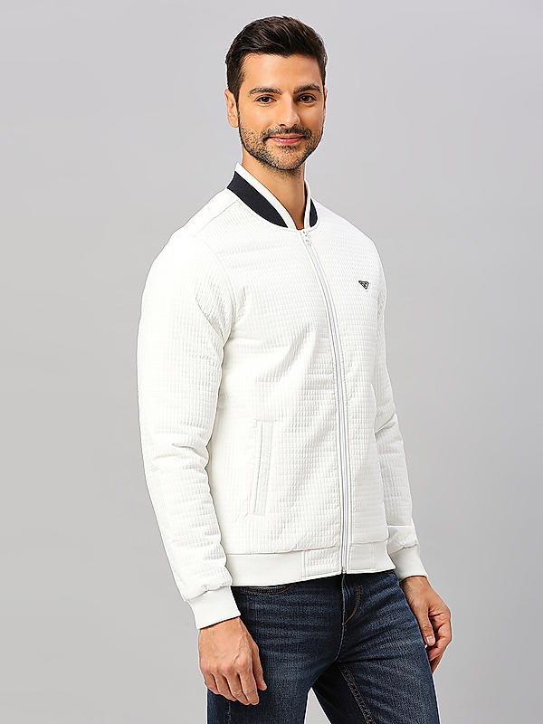 Killer Men White Regular Fit Solid Jackets