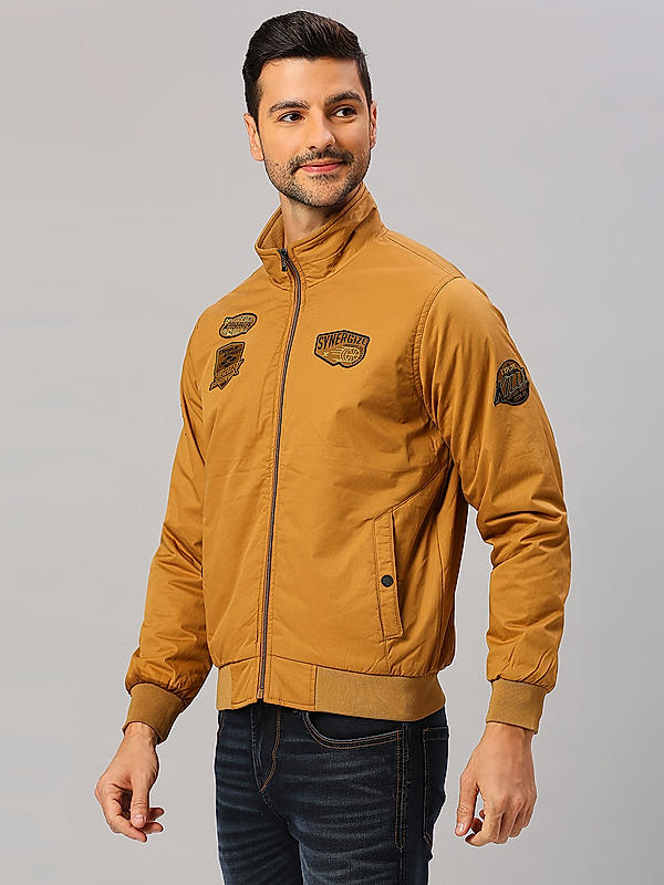 Killer Men Khaki Regular Fit Solid Jackets