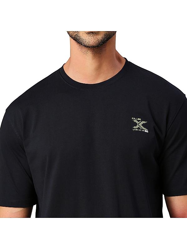 Killer Men Navy Slim Fit Solid T-Shirts