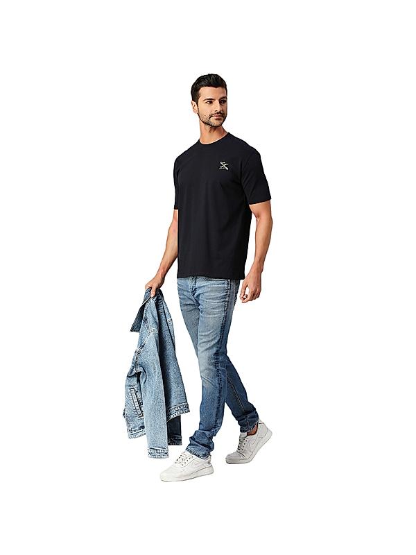 Killer Men Navy Slim Fit Solid T-Shirts