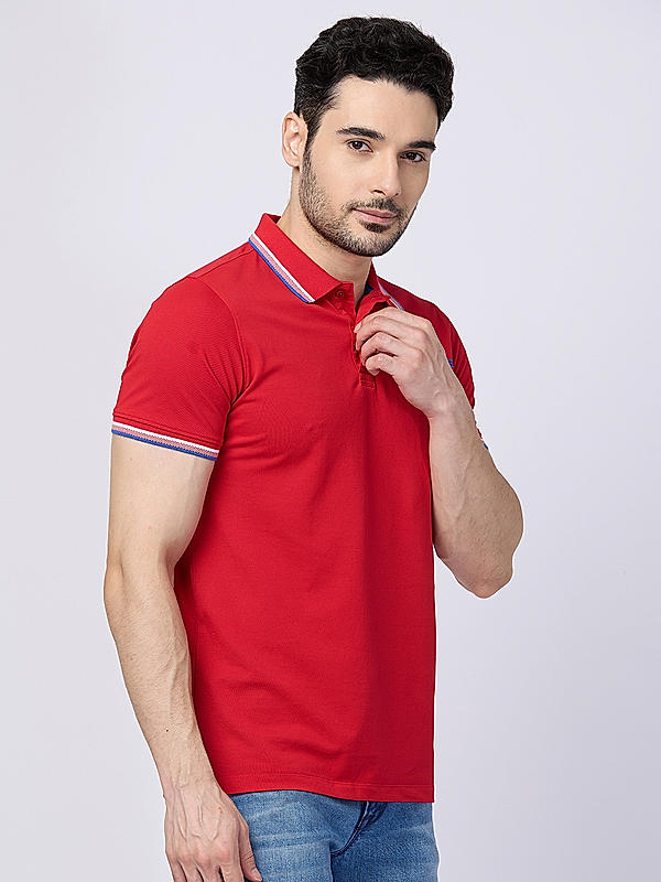 Killer Men Red Slim Fit Printed T-Shirts