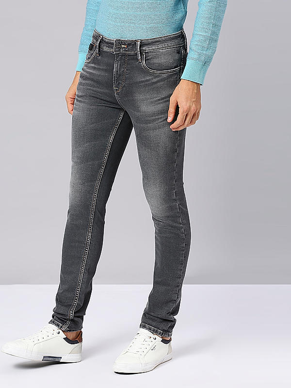 Killer Men Slim Fit Solid Dark Grey Jeans