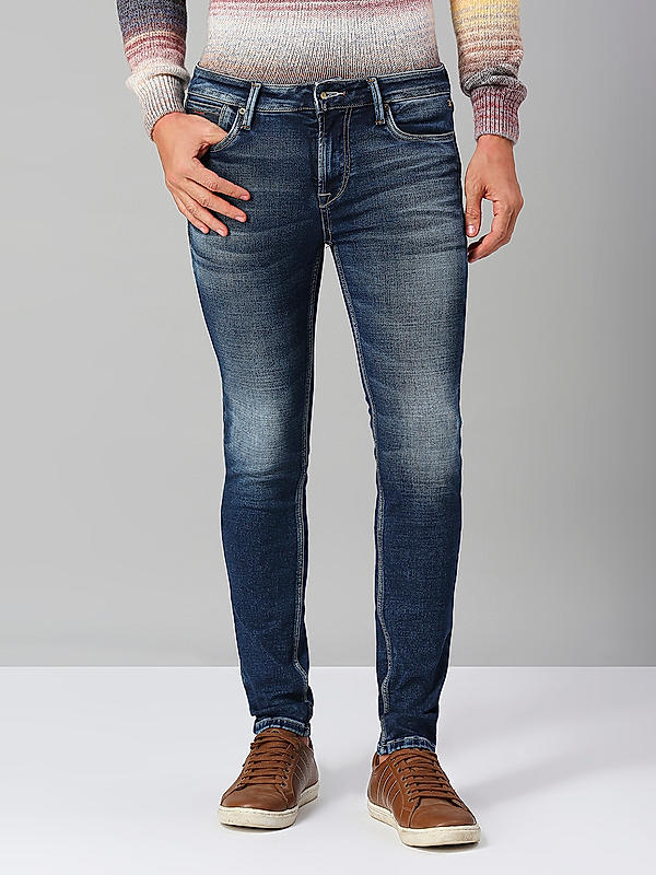 Killer Men Slim Fit Solid Blue Jeans