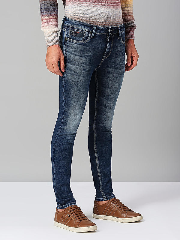 Killer Men Slim Fit Solid Blue Jeans