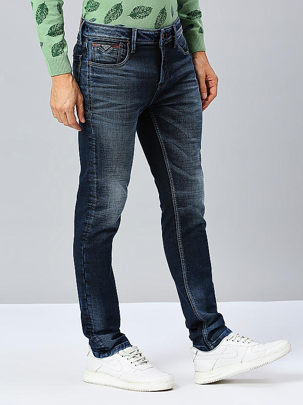 Killer Men Slim Fit Solid Blue Jeans