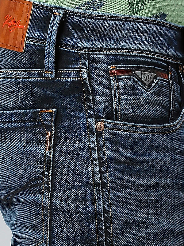 Killer Men Slim Fit Solid Blue Jeans