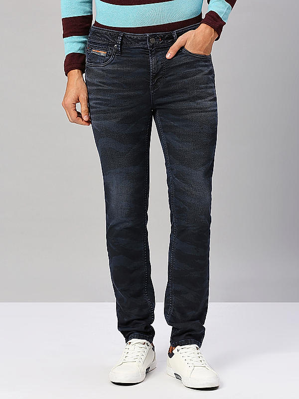 Killer Men Slim Fit Solid Blue Jeans