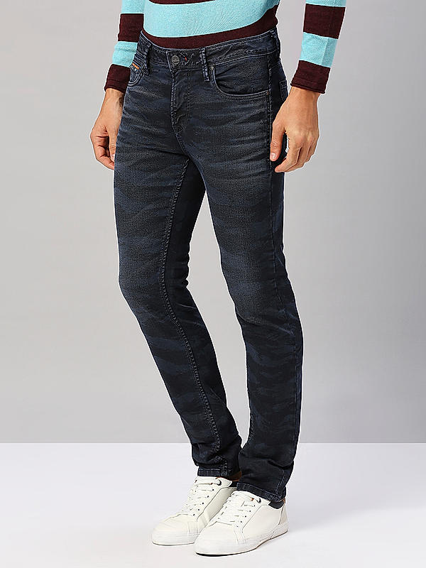 Killer Men Slim Fit Solid Blue Jeans