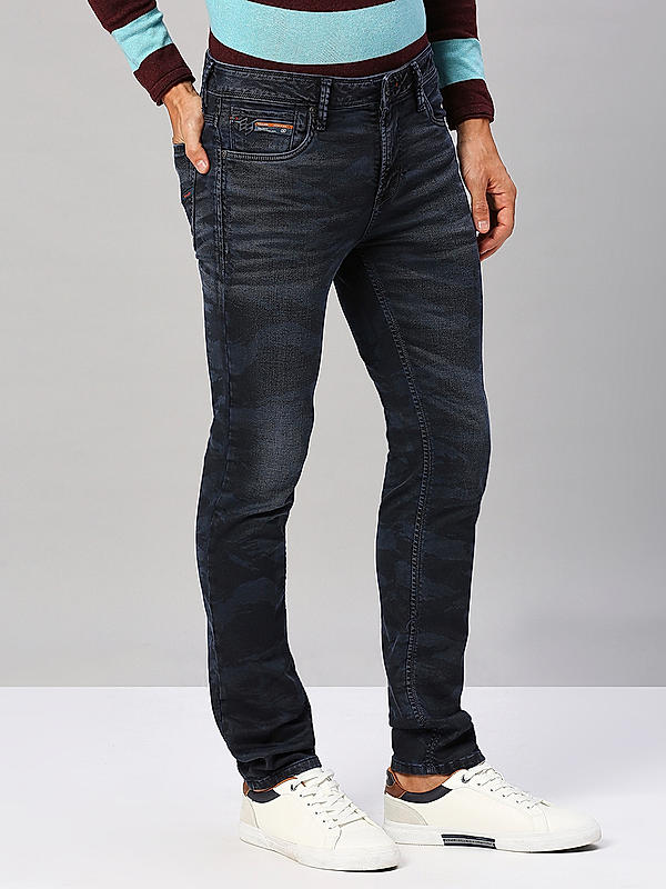 Killer Men Slim Fit Solid Blue Jeans