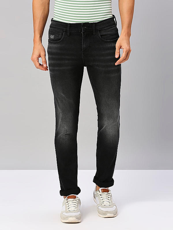 Killer Men Slim Fit Solid Black Jeans