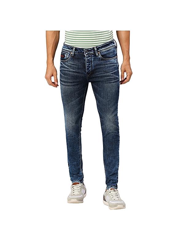 Killer Men Slim Fit Solid Blue Jeans