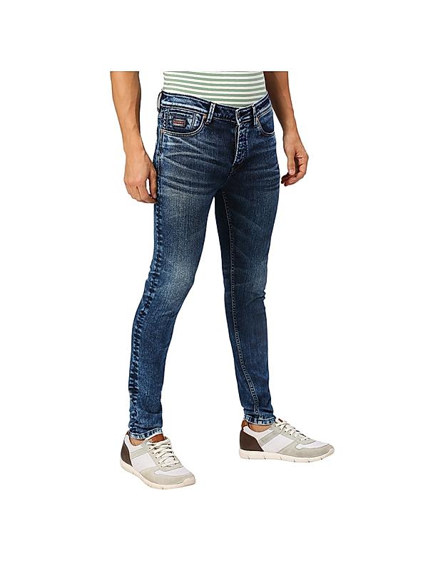 Killer Men Slim Fit Solid Blue Jeans