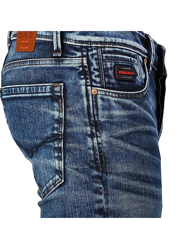 Killer Men Slim Fit Solid Blue Jeans