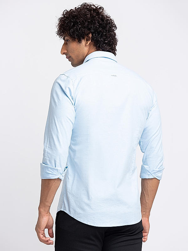 KILLER Men Blue Slim Fit Solid Shirts