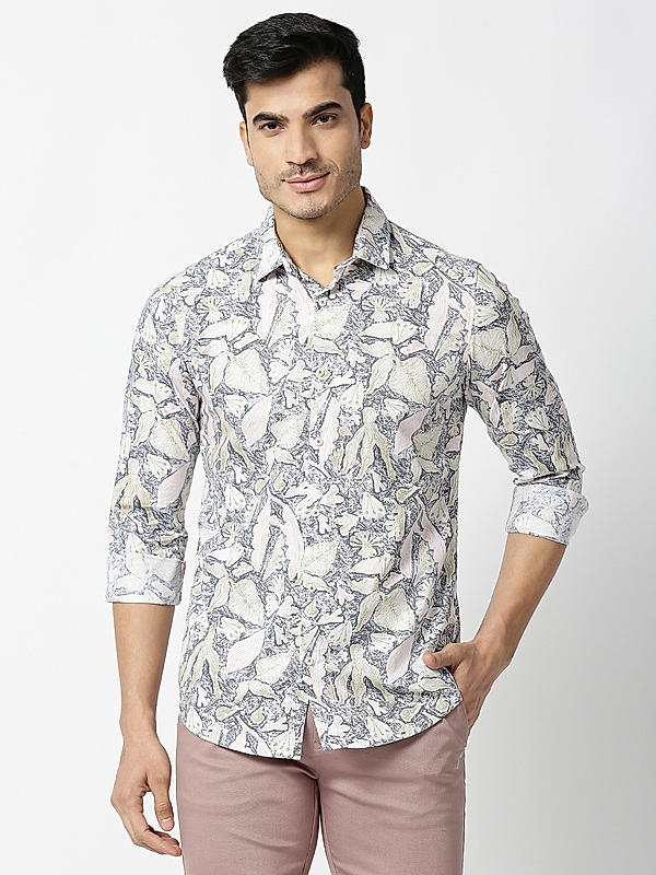 KILLER Men Black Slim Fit Printed Shirts