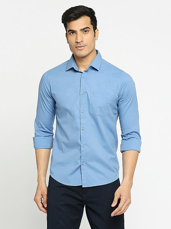 KILLER Men Blue Slim Fit Solid Shirts