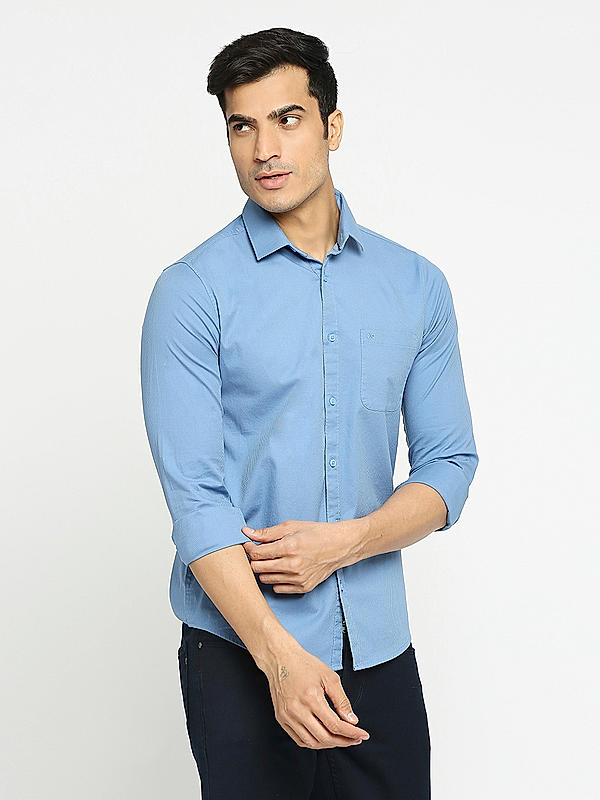 KILLER Men Blue Slim Fit Solid Shirts