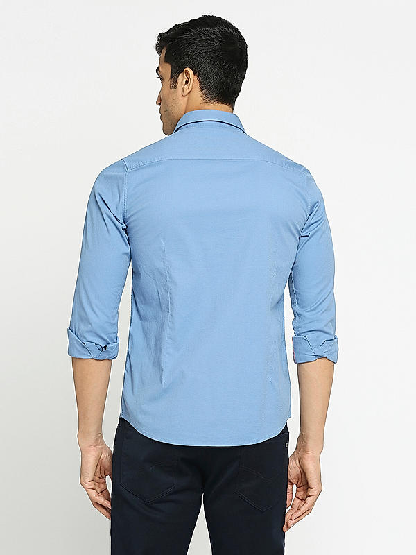 KILLER Men Blue Slim Fit Solid Shirts