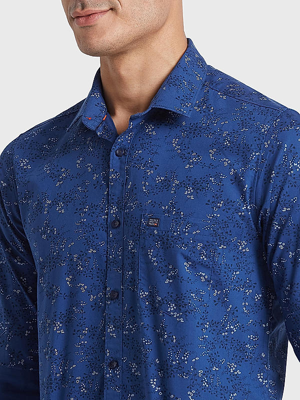 KILLER Men Blue Slim Fit Printed Shirts