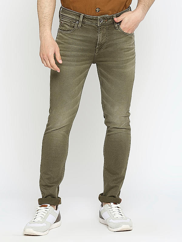 KILLER Men Olive Slim Fit Solid Jeans