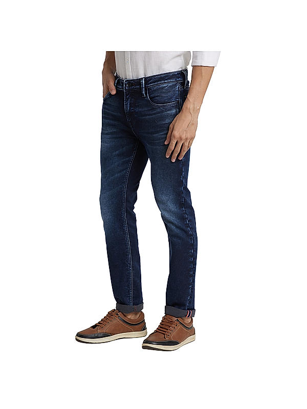 KILLER Men Dark Blue Ankle Fit Solid Jeans