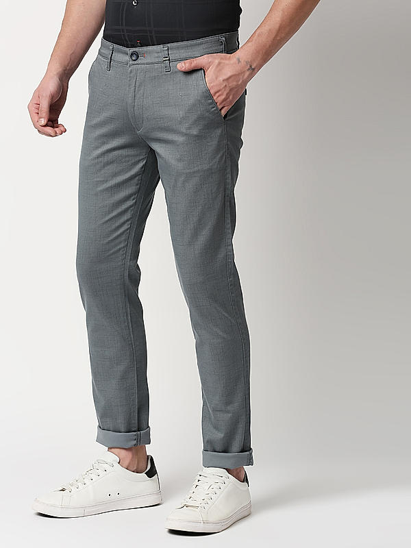 Killer Men Blue Solid Slim Fit Trousers