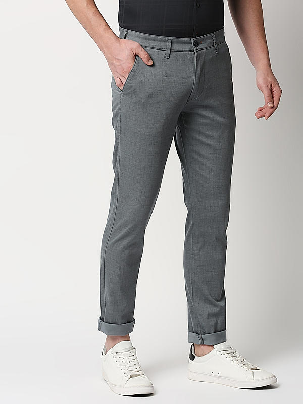 Killer Men Blue Solid Slim Fit Trousers