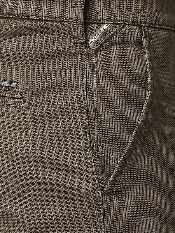 Killer Men Olive Solid Slim Fit Trousers