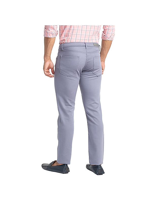 Killer Men Gray Solid Slim Fit Pants