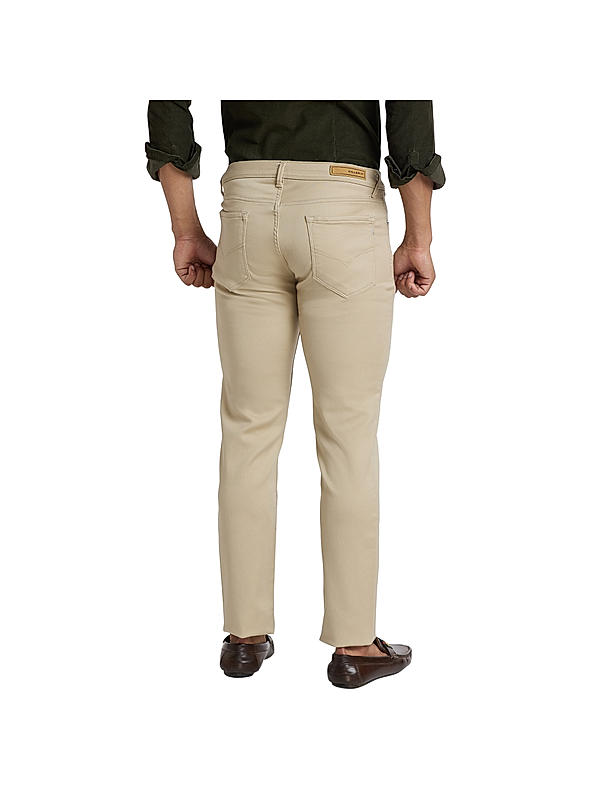 Killer Men Khaki Solid Slim Fit Pants